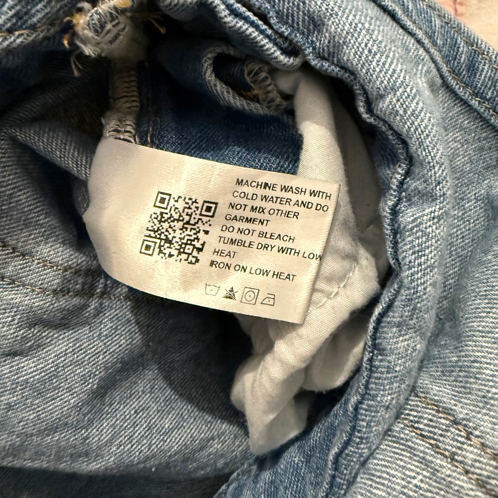 Cider Light Blue Wide-Leg Denim Overalls - Picture 9 of 9